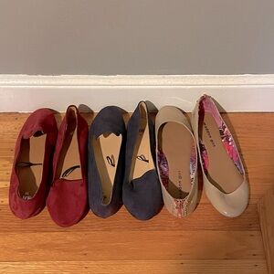 Flats shoes lot (various sizes, see details)